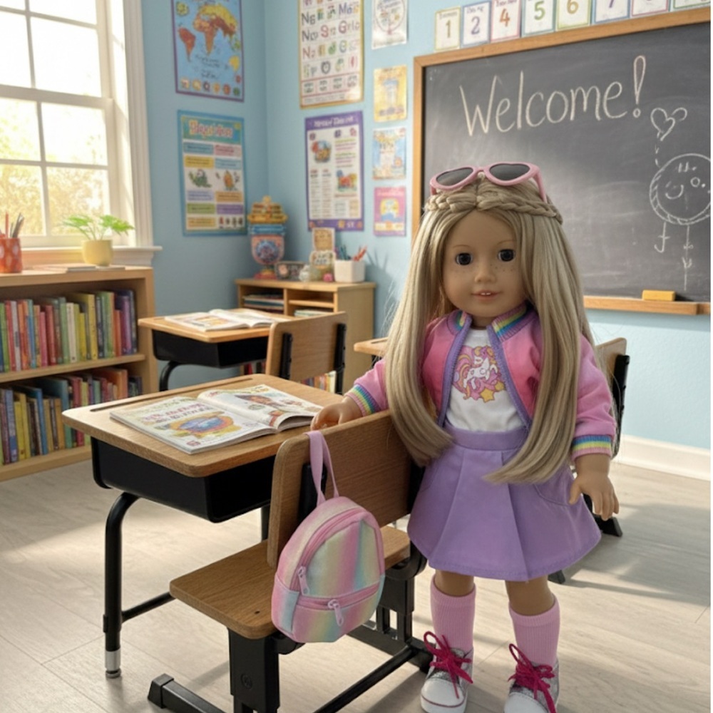 American Girl Doll 80’s inspired